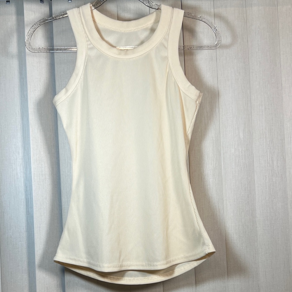 Chic Cream Sleeveless Tank Top